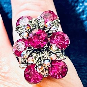 Amethyst ring 5.27 CTS Jewelexi 925 SALE sterling silver Faceted Magenta sz 7